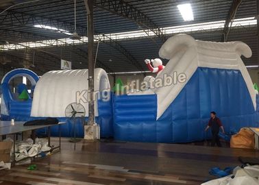 बच्चों / वयस्कों के लिए अनुकूलित सफेद मजेदार बड़े Inflatable पानी पार्क उपकरण