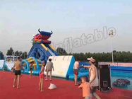 फ्रेम पूल / कार्टून स्लाइड के साथ 2 साल की वारंटी पशु Inflatable पानी पार्क