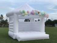 वाणिज्यिक सफेद inflatable बाउंसर महल कूद inflatable शादी उछाल घर