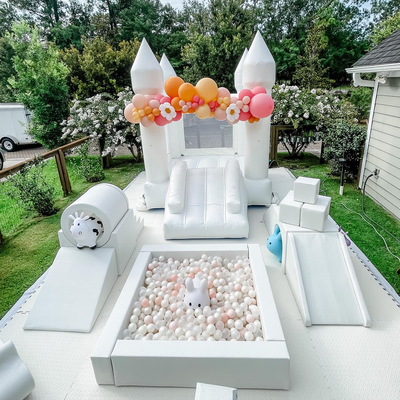 बाउंस हाउस किड्स Inflatable बाउंस हाउस जंपिंग कैसल फॉर किड्स पेस्टल बाउंस हाउस Inflatable Wedding Bouncer
