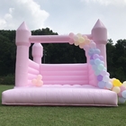 शादी पेस्टल गुलाबी inflatable उछल कूद महल गेंद गड्ढा मिनी सफेद उछाल घर