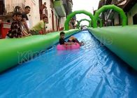 डबल लेन Inflatable पर्ची एन स्लाइड बच्चों एन वयस्कों के लिए 100 मीटर लंबी है