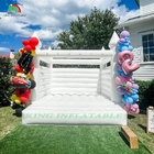 शादी के लिए सफेद inflatable बाउंसर महल इनडोर inflatable बाउंसर हाउस