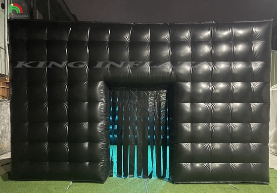 वाणिज्यिक नाइट क्लब टेंट पोर्टेबल ब्लैक inflatable नाइट क्लब इवेंट्स पार्टी किराए के लिए टेंट