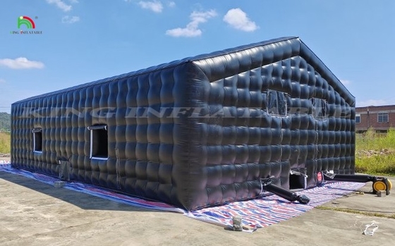 ब्लैक पोर्टेबल एलईडी लाइटिंग मोबाइल inflatable तम्बू पार्टी तम्बू inflatable नाइट क्लब