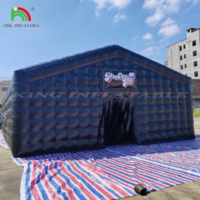 पोर्टेबल पार्टी टेंट inflatable नाइट क्लब क्यूब ब्लैक नाइट क्लब इवेंट्स टेंट