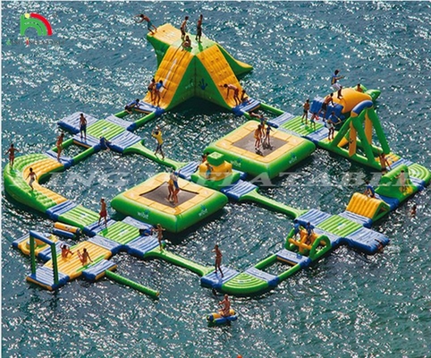 वाटर पार्क बड़ा inflatable वाटर पार्क उपकरण तैरता अनुकूलित inflatable एक्वा पार्क