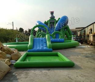 आउटडोर बतख आकार विशाल Inflatable बच्चों और वयस्कों के लिए पानी स्लाइड ऊपर