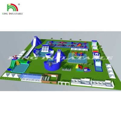 वाणिज्यिक फ्लोटिंग inflatable पानी 30x40 मीटर Inflatable Wate Park स्लाइड्स अमेजमेंट्स फॉर इनलैंड समर प्ले