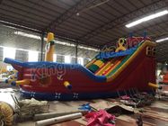 Outdoor 0.55mm PVC Blow Up Pirate Ship Dry Slide Waterproof With CE Certificated
