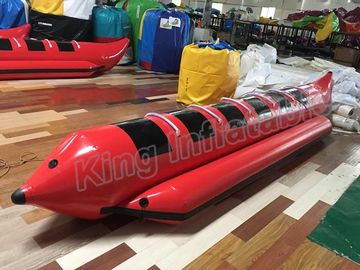 लाल रंग Inflatable उड़ मछली पकड़ने की नाव 0.9 मिमी पीवीसी Inflatable मछली पकड़ने के साथ नावें