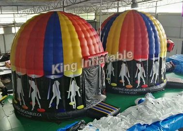 पूर्ण पेंटिंग आकार के साथ अनुकूलित रंगीन Inflatable डिस्को तम्बू, व्यास 6 मी