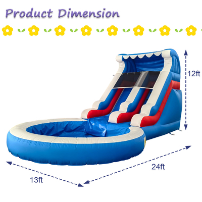 कारखाने प्रत्यक्ष बिक्री वयस्क और बच्चों के लिए पूल पानी स्लाइड के साथ inflatable पानी स्लाइड inflatable