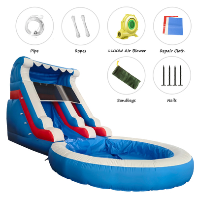 कारखाने प्रत्यक्ष बिक्री वयस्क और बच्चों के लिए पूल पानी स्लाइड के साथ inflatable पानी स्लाइड inflatable