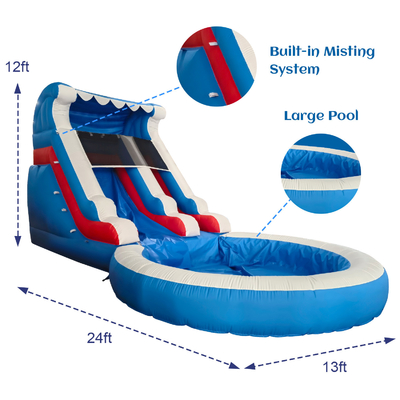 कारखाने प्रत्यक्ष बिक्री वयस्क और बच्चों के लिए पूल पानी स्लाइड के साथ inflatable पानी स्लाइड inflatable