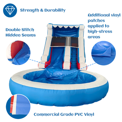 कारखाने प्रत्यक्ष बिक्री वयस्क और बच्चों के लिए पूल पानी स्लाइड के साथ inflatable पानी स्लाइड inflatable