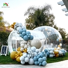 आउटडोर inflatable बुलबुला तम्बू पारदर्शी क्रिस्टल गुंबद inflatable बुलबुला तम्बू शादी के लिए गुब्बारे के साथ