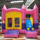 आउटडोर बच्चे खेल गुलाबी रंग में स्लाइड के साथ राजकुमारी Inflatable उछालभरी महल