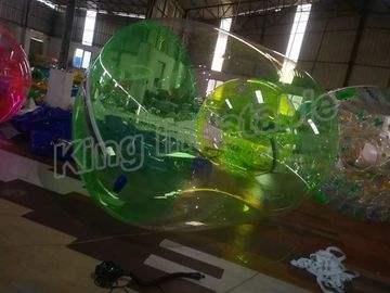 टिकाऊ जिपर के साथ रंगीन लीड मुक्त Inflatable पानी चलना गेंद