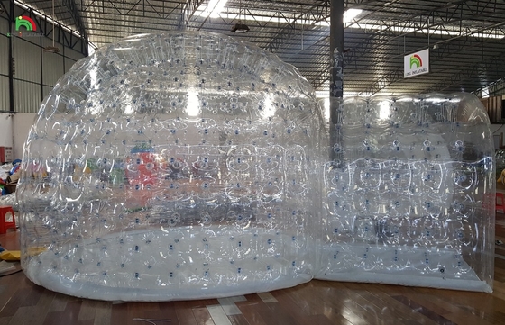 सजावटी inflatable 10ft व्यास खाली बर्फ गुब्बारा पारदर्शी बुलबुला तम्बू