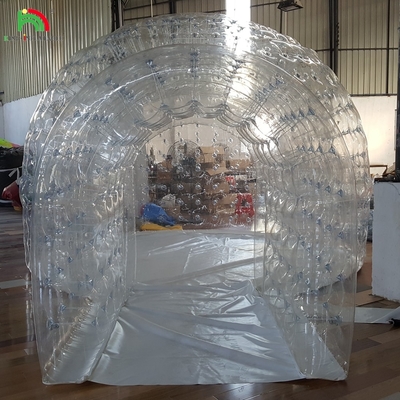 सजावटी inflatable 10ft व्यास खाली बर्फ गुब्बारा पारदर्शी बुलबुला तम्बू