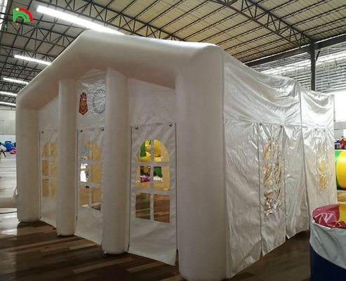 सफेद बड़ा आउटडोर ब्लो अप शादी की पार्टी एलईडी लाइट कैंपिंग inflatable आउटडोर घटनाओं तम्बू