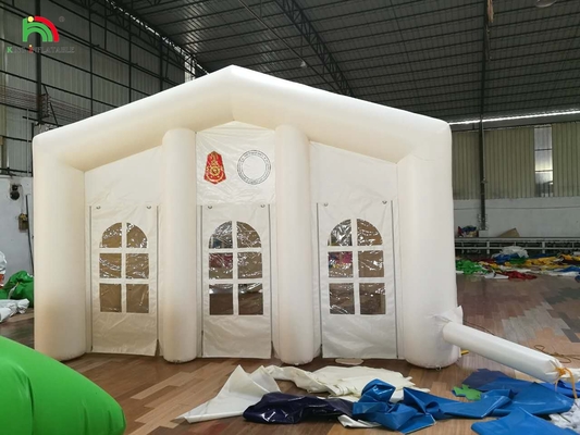 सफेद बड़ा आउटडोर ब्लो अप शादी की पार्टी एलईडी लाइट कैंपिंग inflatable आउटडोर घटनाओं तम्बू