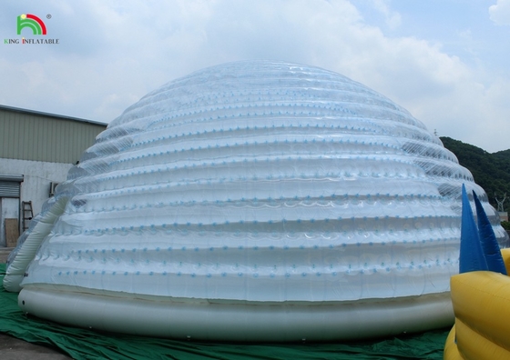 पार्टी शादी शिविर वाणिज्यिक उपयोग के लिए बड़े inflatable गुंबद तम्बू आउटडोर पोर्टेबल इग्लू