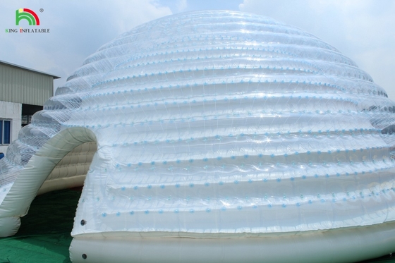 पार्टी शादी शिविर वाणिज्यिक उपयोग के लिए बड़े inflatable गुंबद तम्बू आउटडोर पोर्टेबल इग्लू