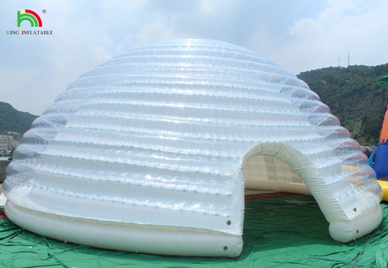 पार्टी शादी शिविर वाणिज्यिक उपयोग के लिए बड़े inflatable गुंबद तम्बू आउटडोर पोर्टेबल इग्लू