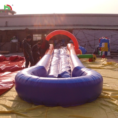 एक लेन स्लिप एन स्लाइड सॉफ्ट मैट के साथ वाटर स्लाइड