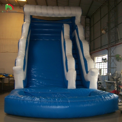 पूल के लिए मनोरंजन पार्क inflatable स्लाइड ब्लोअर के साथ inflatable बाउंसर पानी स्लाइड
