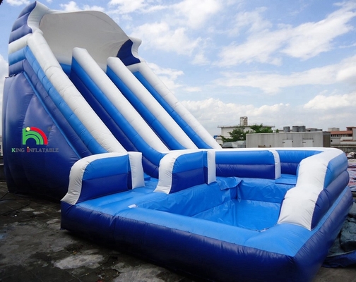 उच्च गुणवत्ता वाले घुमावदार डबल लेन ब्लास्ट अप किड्स inflatable पानी स्लाइड