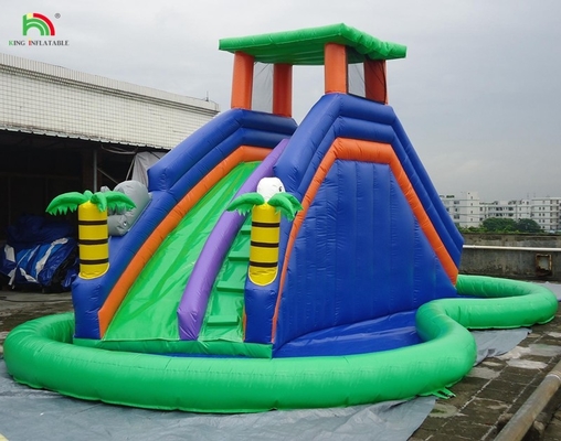 किड्स पार्क खेल उपकरण पानी स्लाइड inflatable उछल कूद महल