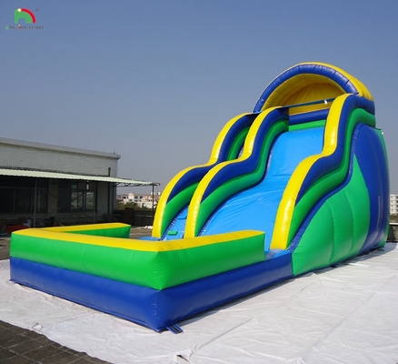 वाटर स्लाइड के साथ वाणिज्यिक inflatable उछाल घर बच्चों के कूद महल
