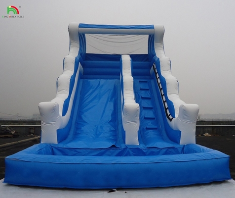 बिक्री के लिए सस्ते वाणिज्यिक डबल स्पैश डबल लेन inflatable पानी स्लाइड