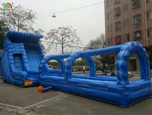 पूल के साथ वाणिज्यिक inflatable पानी स्लिप स्लाइड पूल के साथ inflatable bouncer पानी स्लाइड