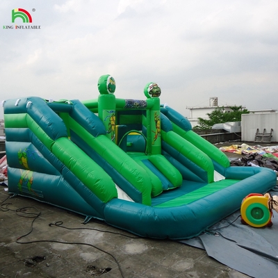 वाणिज्यिक वाटर स्लाइड inflatable बच्चे आउटडोर डबल लेन वाटर स्लाइड उछाल घर पूल के साथ inflatable पानी स्लाइड