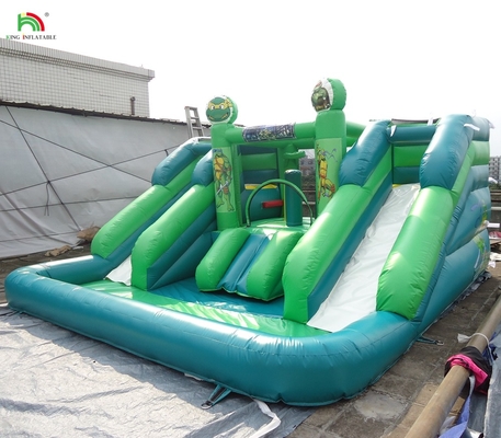 वाणिज्यिक वाटर स्लाइड inflatable बच्चे आउटडोर डबल लेन वाटर स्लाइड उछाल घर पूल के साथ inflatable पानी स्लाइड