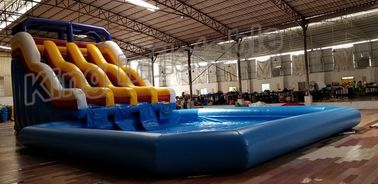 स्विमिंग पूल के साथ टिकाऊ पीवीसी वाणिज्यिक Inflatable पानी स्लाइड