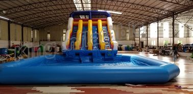 स्विमिंग पूल के साथ टिकाऊ पीवीसी वाणिज्यिक Inflatable पानी स्लाइड