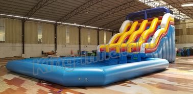 स्विमिंग पूल के साथ टिकाऊ पीवीसी वाणिज्यिक Inflatable पानी स्लाइड