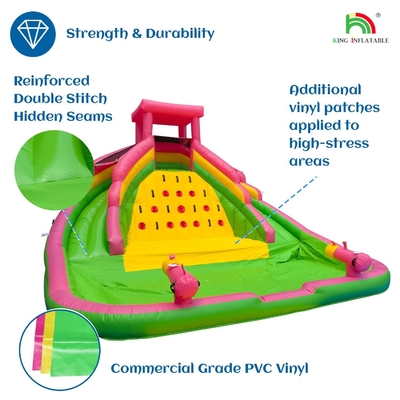 बालकों और वयस्कों के लिए पूल के साथ वाणिज्यिक inflatable पानी स्लाइड डबल लेन पानी स्लाइड inflatable
