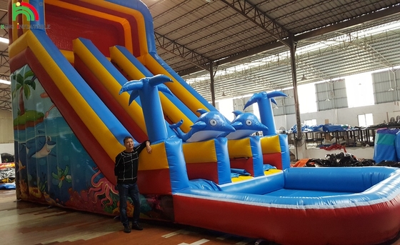 सस्ता वाणिज्यिक वयस्क वाटरस्लाइड inflatable उछाल घर पानी जंपर inflatable पानी स्लाइड F पूल के साथ उछाल महल
