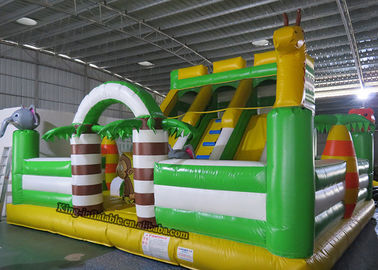 पीवीसी पशु Inflatable उछालभरी महल बिस्तर, बच्चों को पानी स्लाइड ऊपर उड़ा