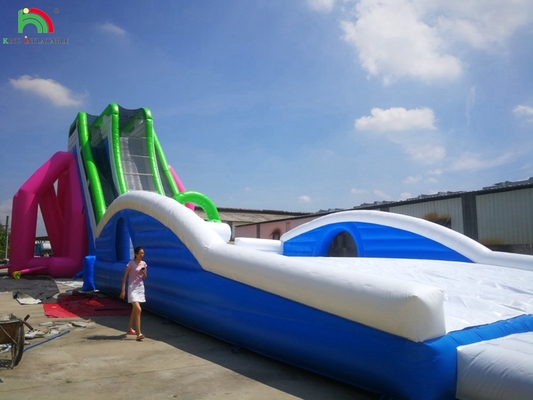 वाणिज्यिक ग्रेड वाटर स्लाइड वयस्क बड़ी लंबी inflatable वाटर स्लाइड मनोरंजन पार्क के लिए