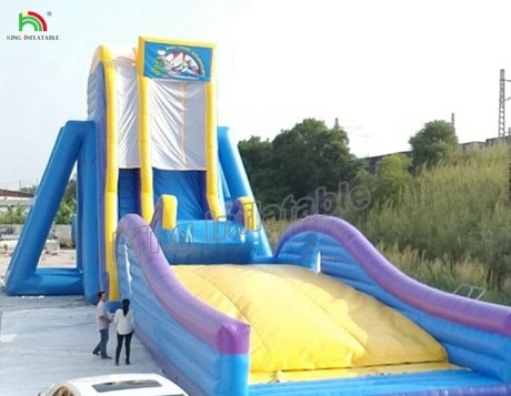 वाणिज्यिक ग्रेड वाटर स्लाइड वयस्क बड़ी लंबी inflatable वाटर स्लाइड मनोरंजन पार्क के लिए