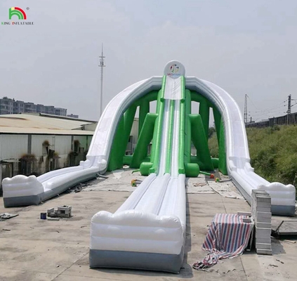 सुपर ट्रिपल स्लाइड inflatable वाटर स्लाइड आउटडोर बच्चों के वाटर पार्क वाणिज्यिक ब्लो अप वाटर स्लाइड्स