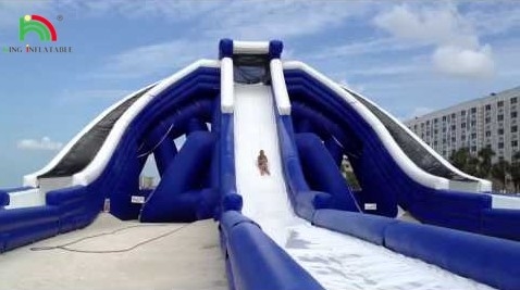 सुपर ट्रिपल स्लाइड inflatable वाटर स्लाइड आउटडोर बच्चों के वाटर पार्क वाणिज्यिक ब्लो अप वाटर स्लाइड्स