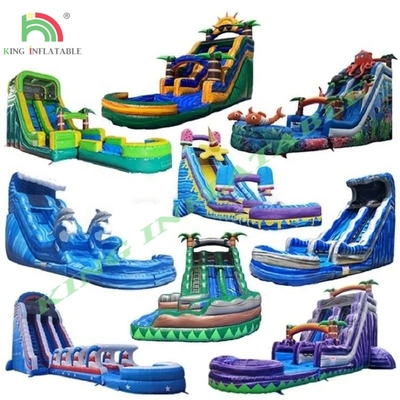 टारपौलीन inflatable पानी स्लाइड वाणिज्यिक विशाल वयस्क मनोरंजन पार्क पानी स्लाइड